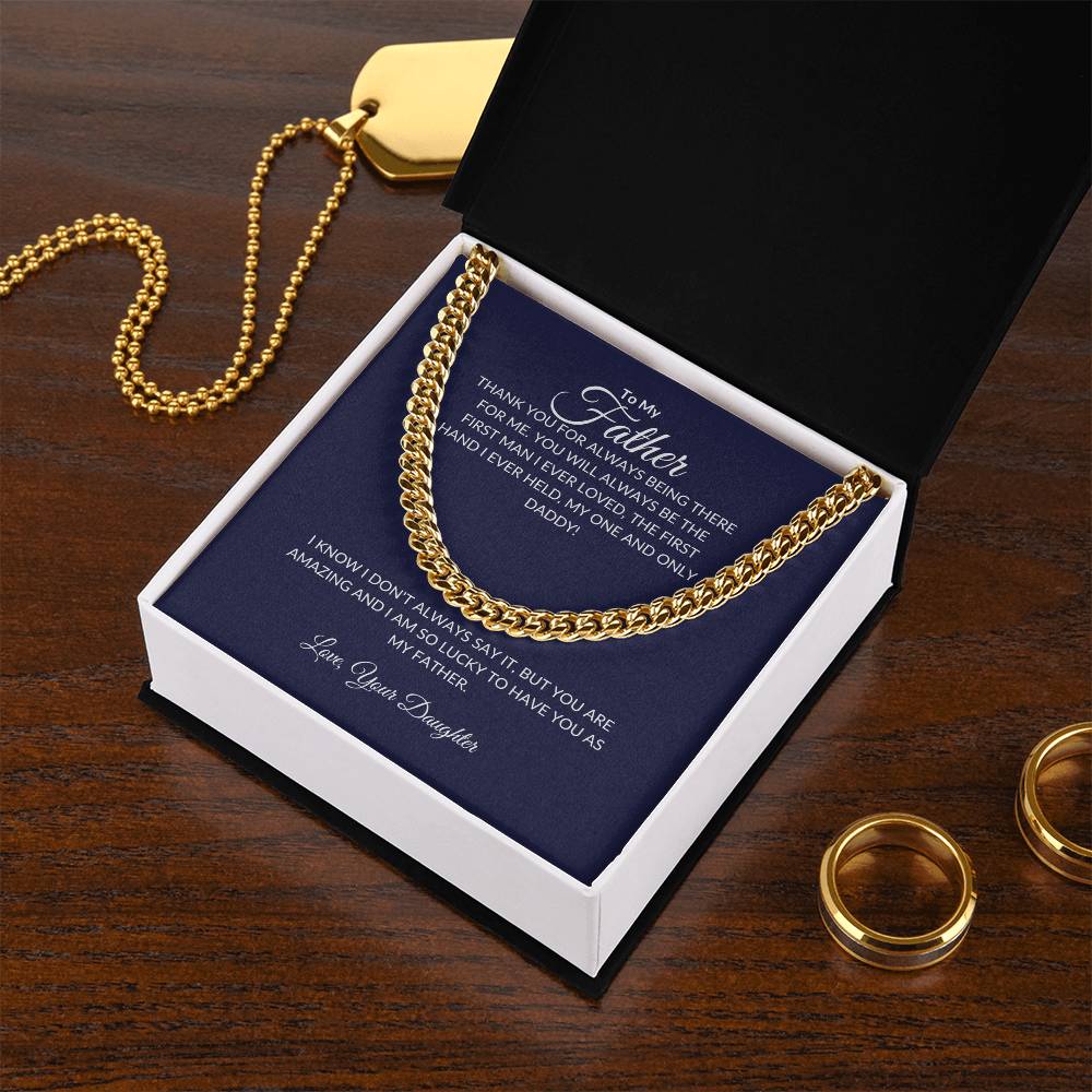 Dad -Stronger Together - Cuban Link Chain