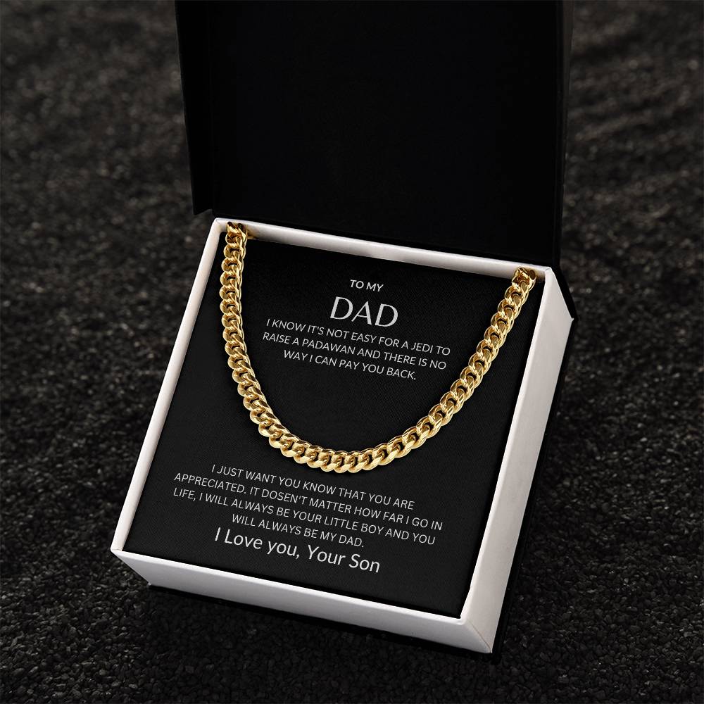 Dad - My Hero - Cuban Link Chain