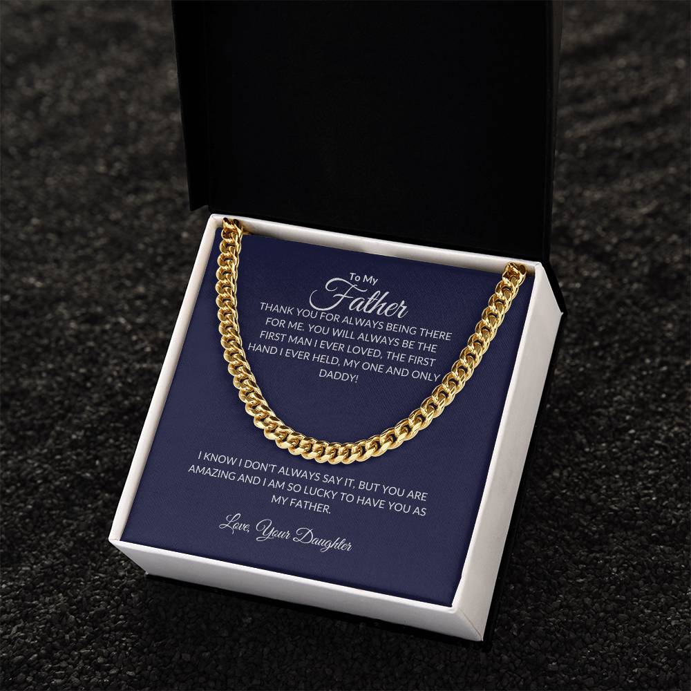 Dad -Stronger Together - Cuban Link Chain