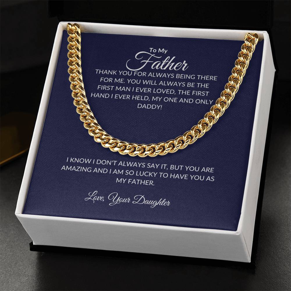 Dad -Stronger Together - Cuban Link Chain