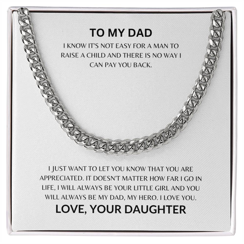 Dad - Loved Always - Cuban Link Chain – JustStrand