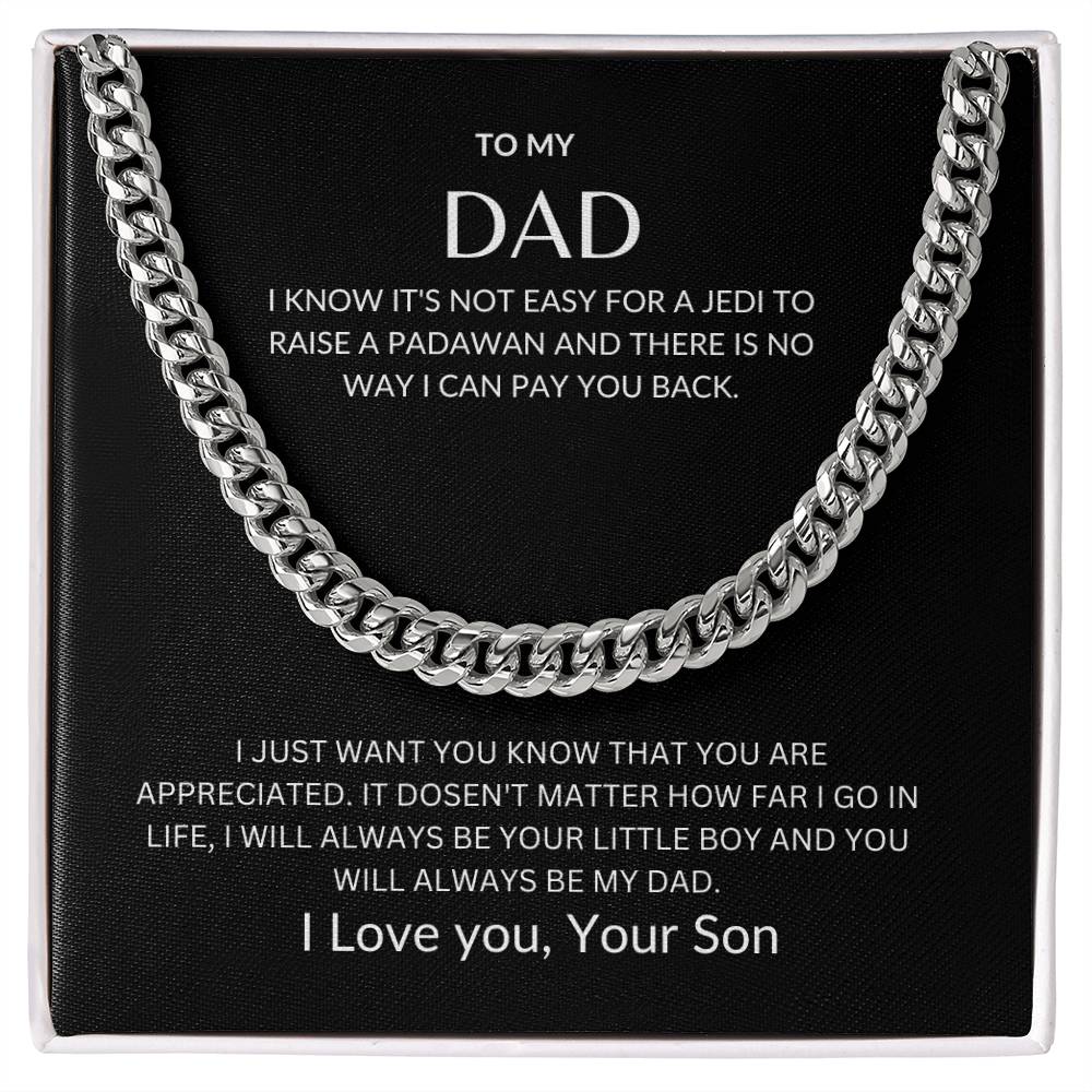 Dad - My Hero - Cuban Link Chain