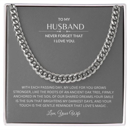 To My Husband - My Herow- Cuban Chain