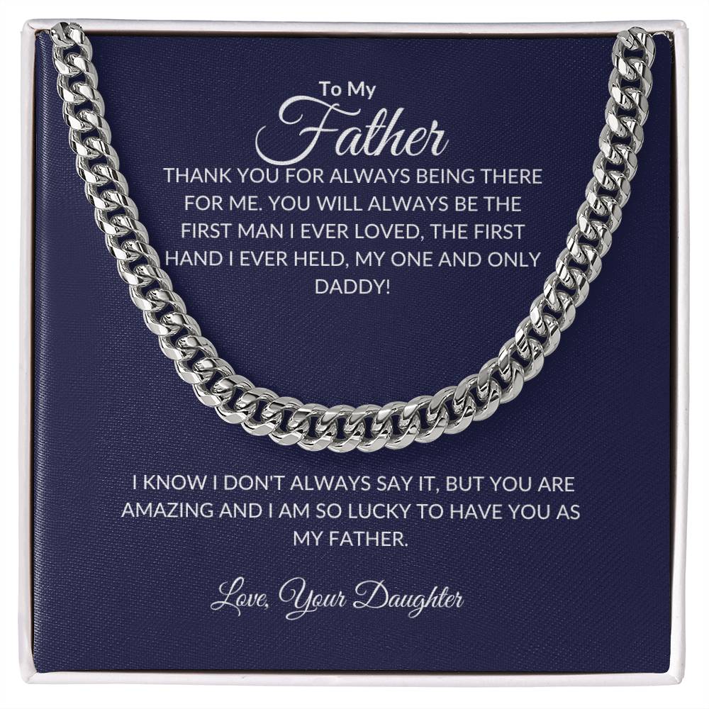 Dad -Stronger Together - Cuban Link Chain