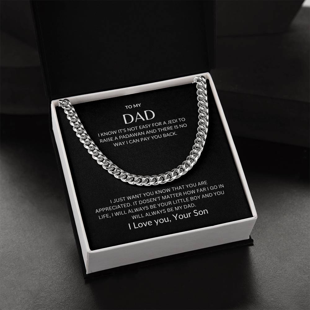 Dad - My Hero - Cuban Link Chain