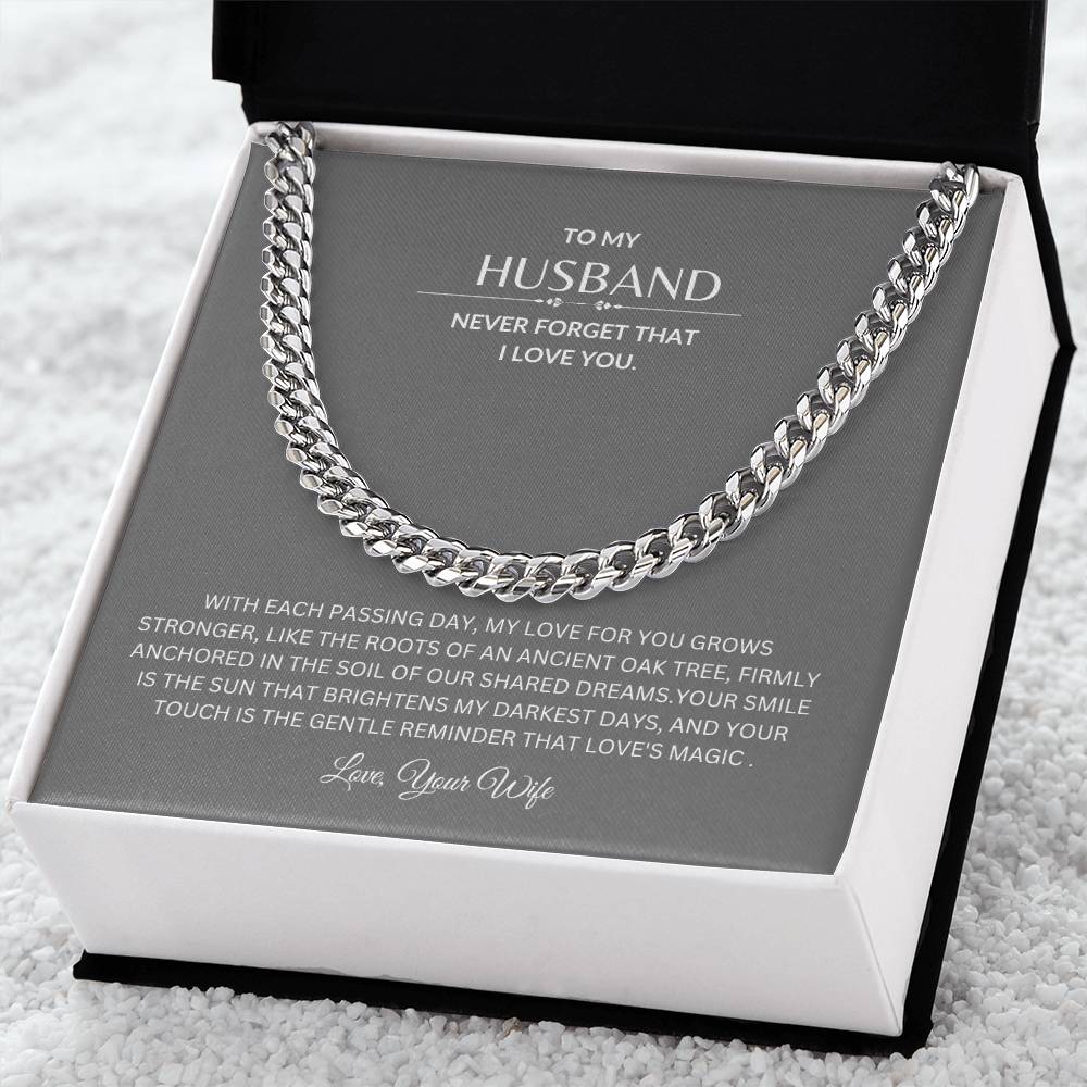 To My Husband - My Herow- Cuban Chain