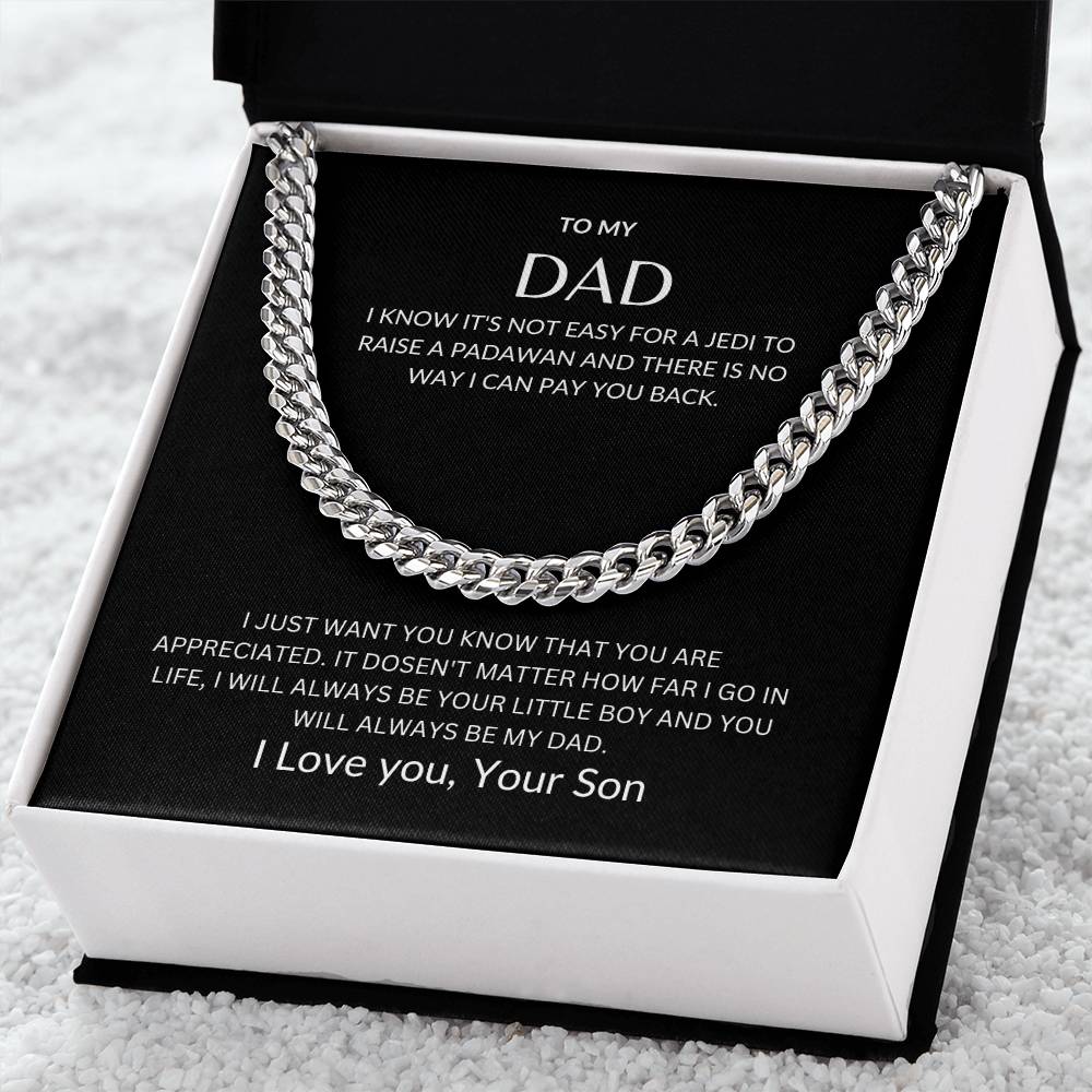 Dad - My Hero - Cuban Link Chain