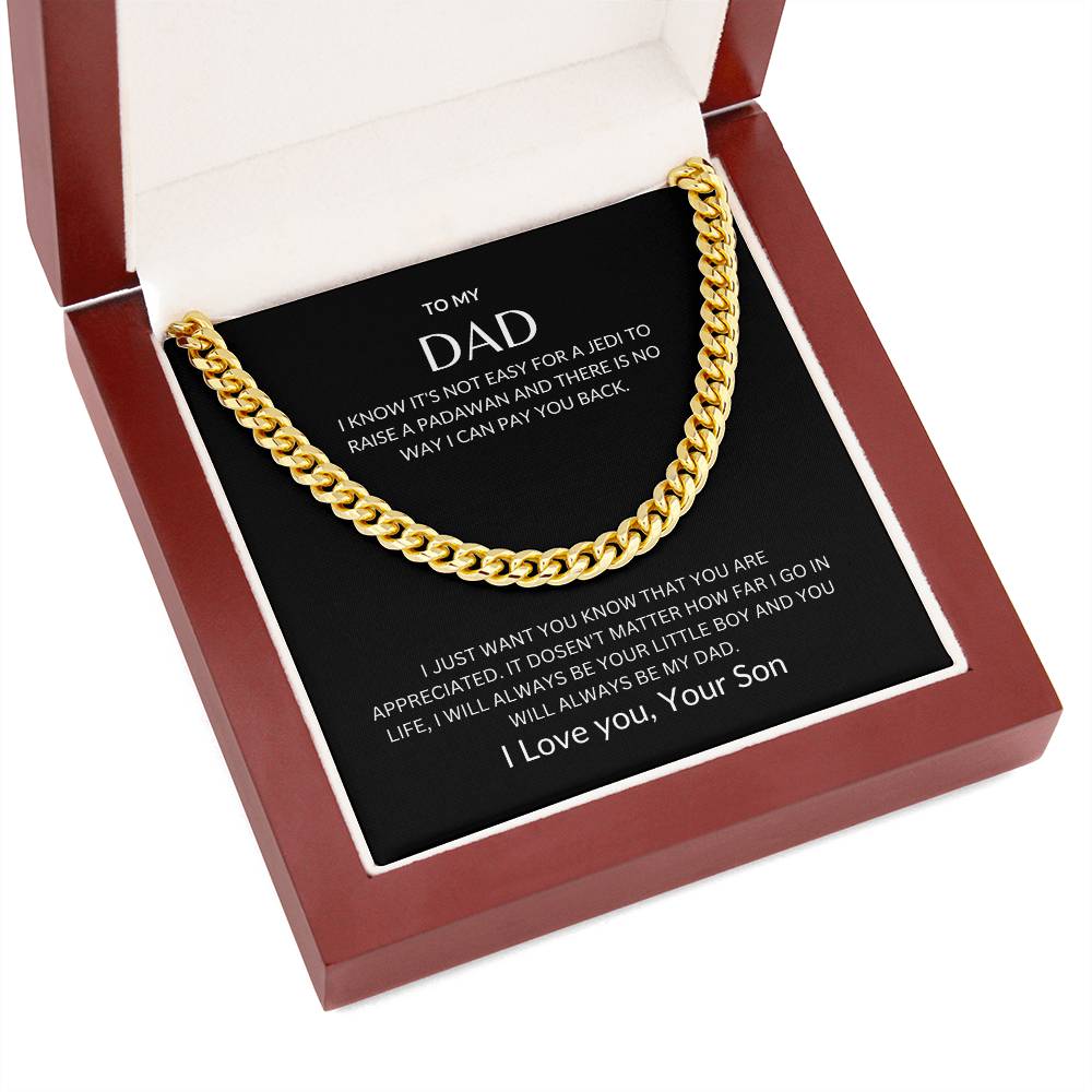 Dad - My Hero - Cuban Link Chain