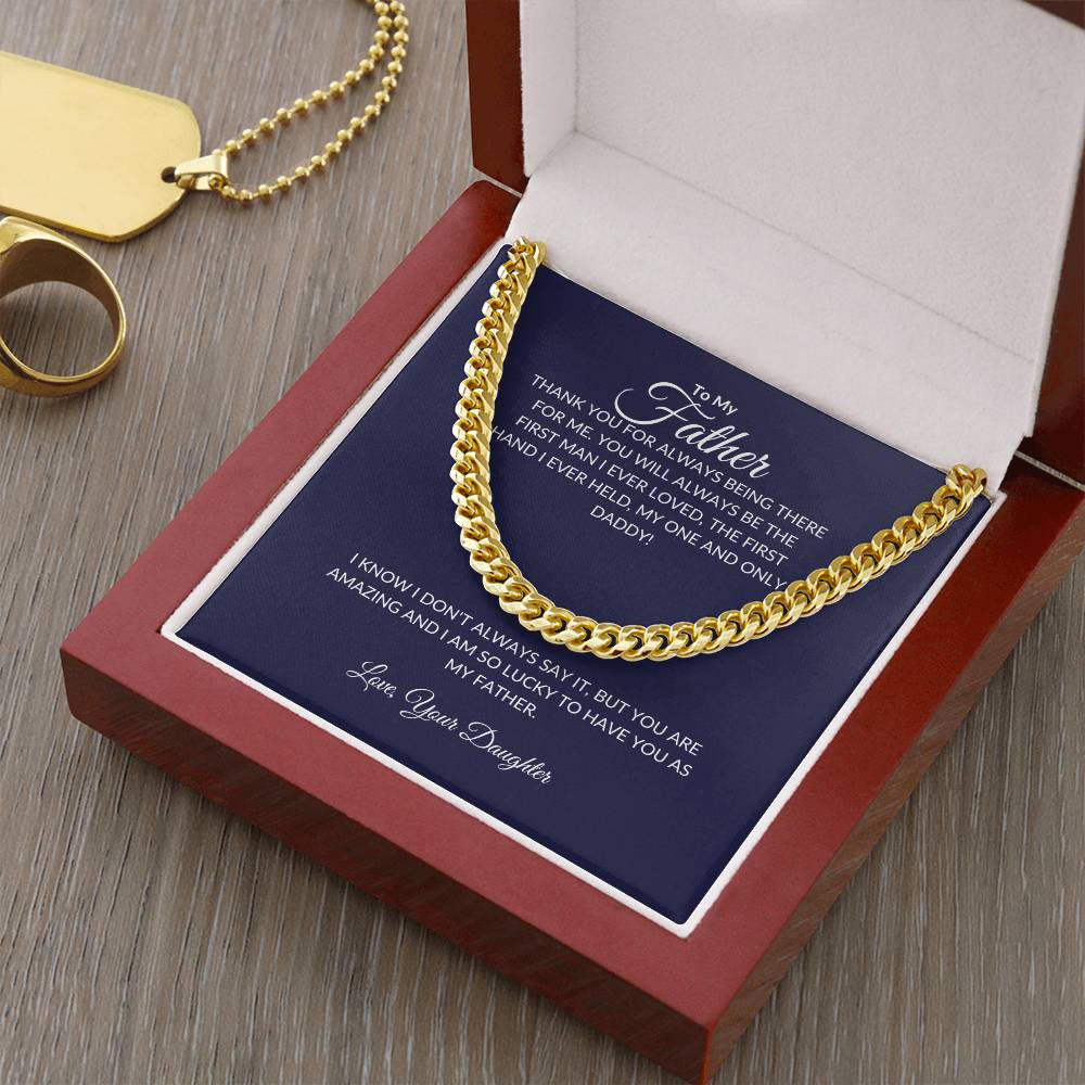 Dad -Stronger Together - Cuban Link Chain