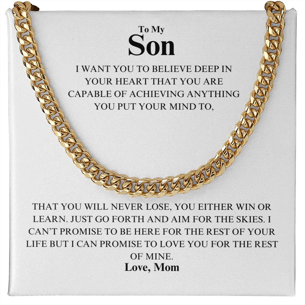 Son - Proudest -Cuban Link Chain