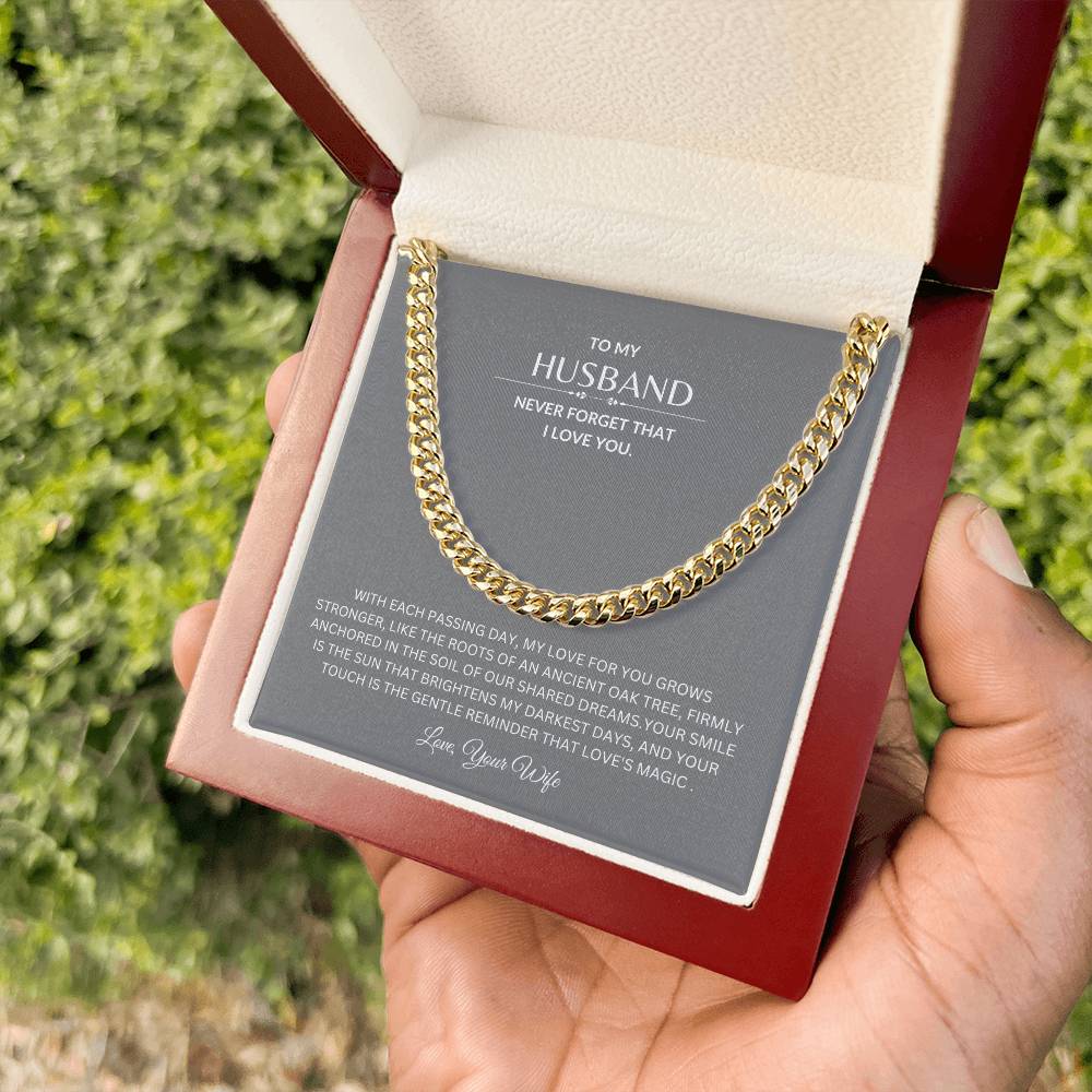 To My Husband - My Herow- Cuban Chain