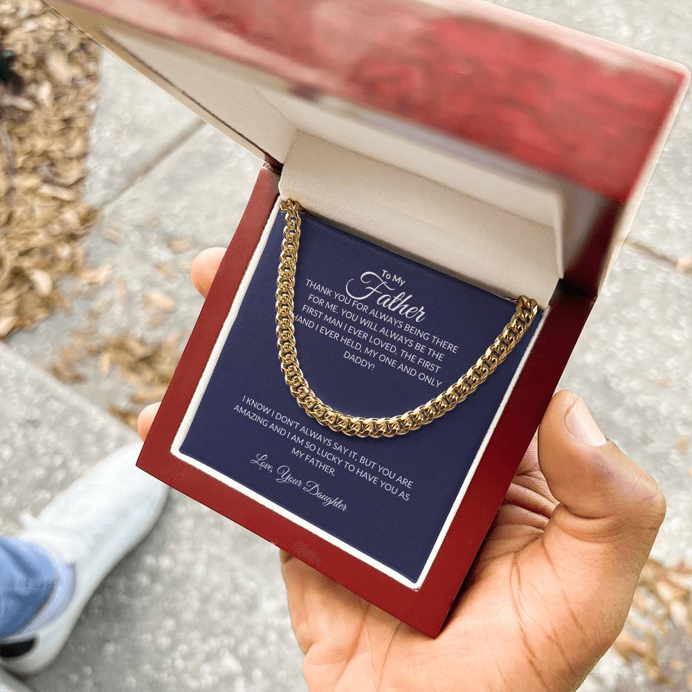 Dad -Stronger Together - Cuban Link Chain