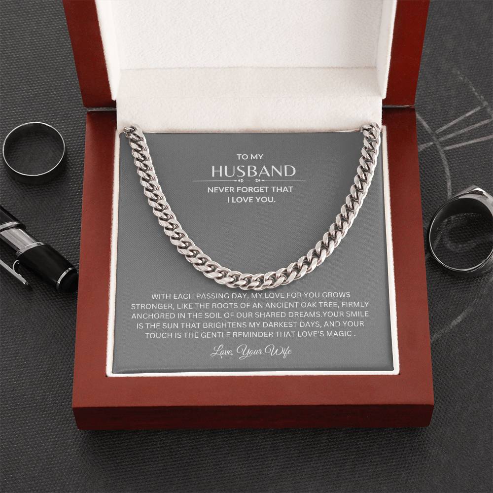 To My Husband - My Herow- Cuban Chain