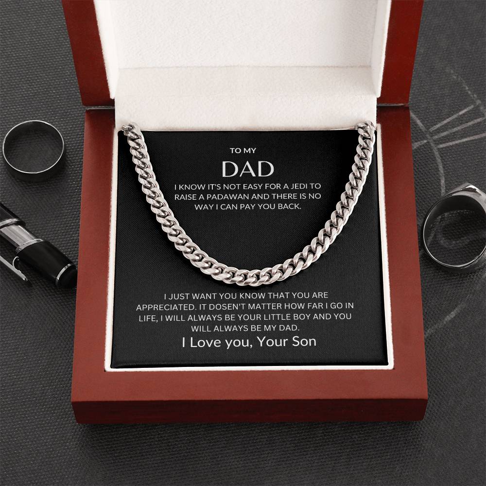 Dad - My Hero - Cuban Link Chain