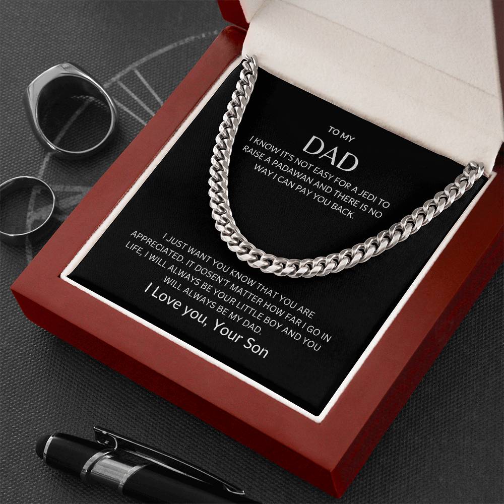 Dad - My Hero - Cuban Link Chain