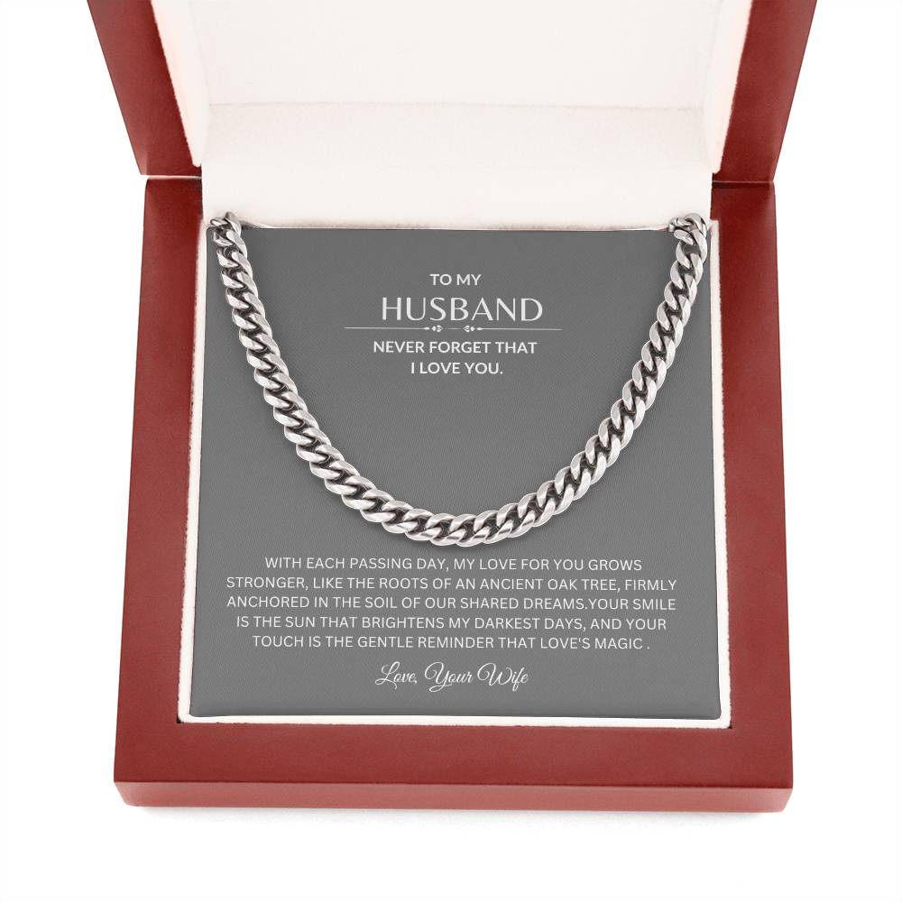 To My Husband - My Herow- Cuban Chain