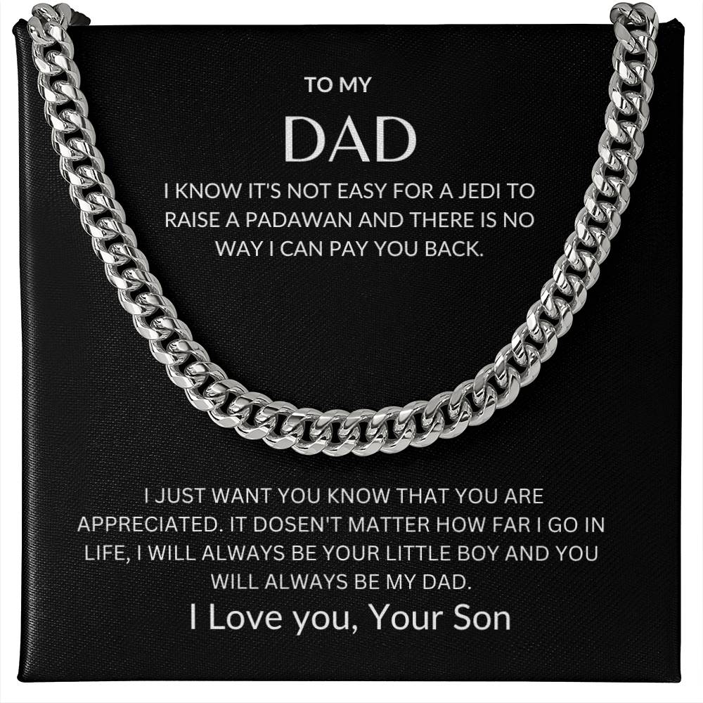 Dad - My Hero - Cuban Link Chain