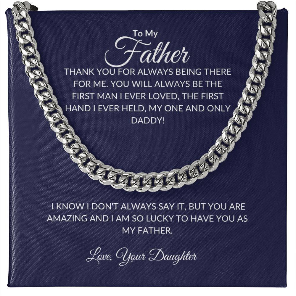 Dad -Stronger Together - Cuban Link Chain