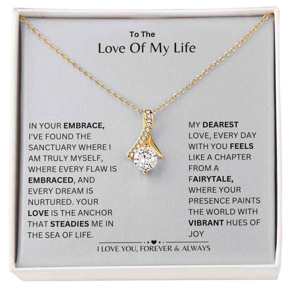 To My Girlfriend - Finding Love In Your Embrace - Alluring Love Necklace