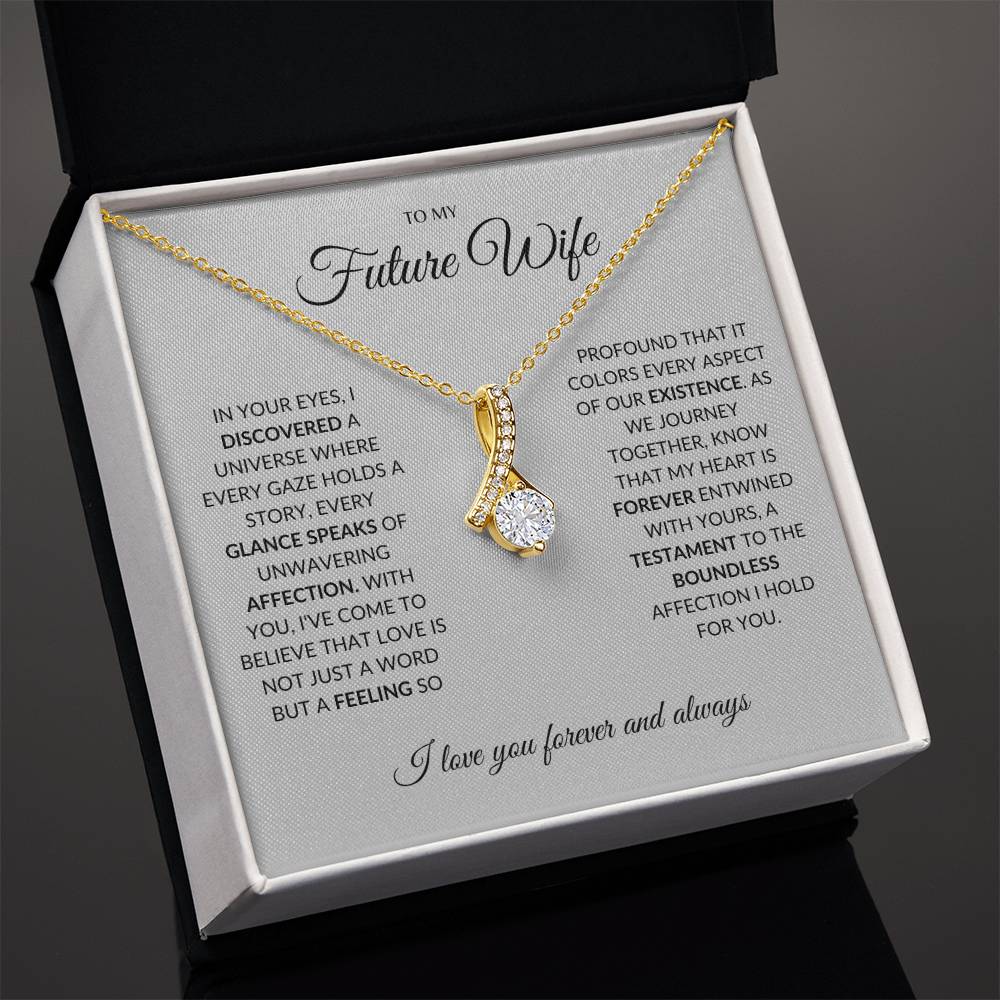 To My Future Wife - I you I find Love - Alluring Beauty Necklace