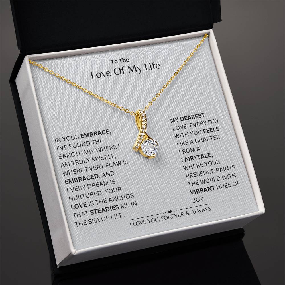 To My Girlfriend - Finding Love In Your Embrace - Alluring Love Necklace