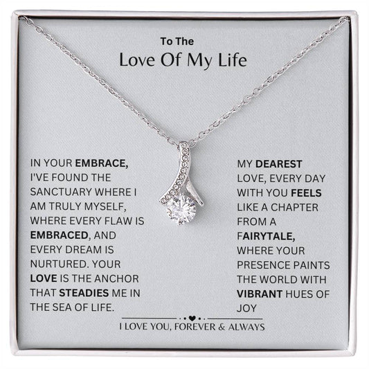 To My Girlfriend - Finding Love In Your Embrace - Alluring Love Necklace