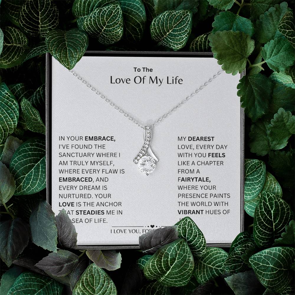 To My Girlfriend - Finding Love In Your Embrace - Alluring Love Necklace