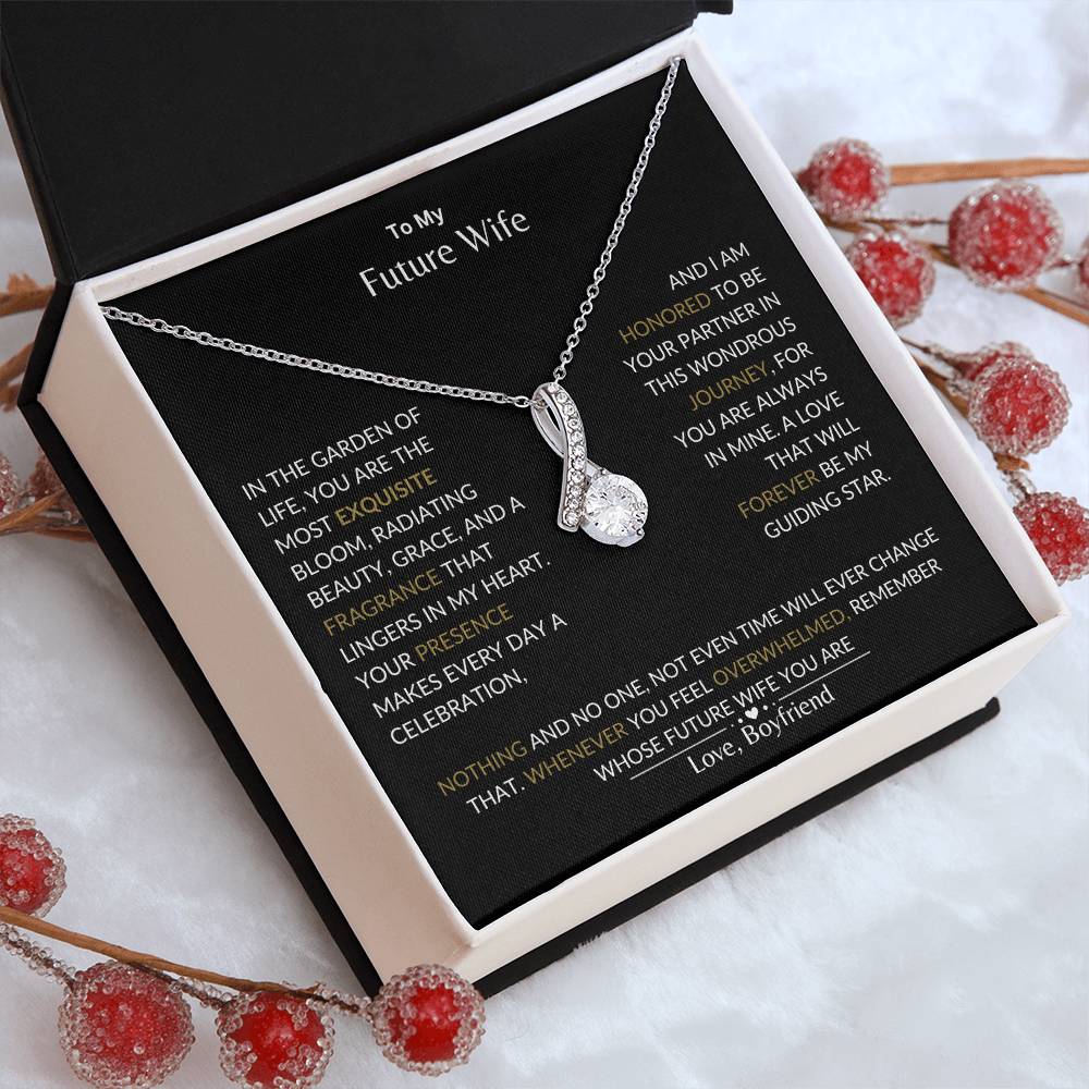 To My Future Wife - I Am Honored to Be Your Future Wife - Alluring Beauty Necklace