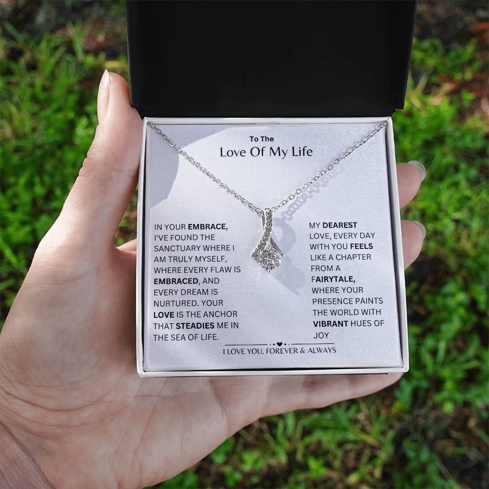 To My Girlfriend - Finding Love In Your Embrace - Alluring Love Necklace