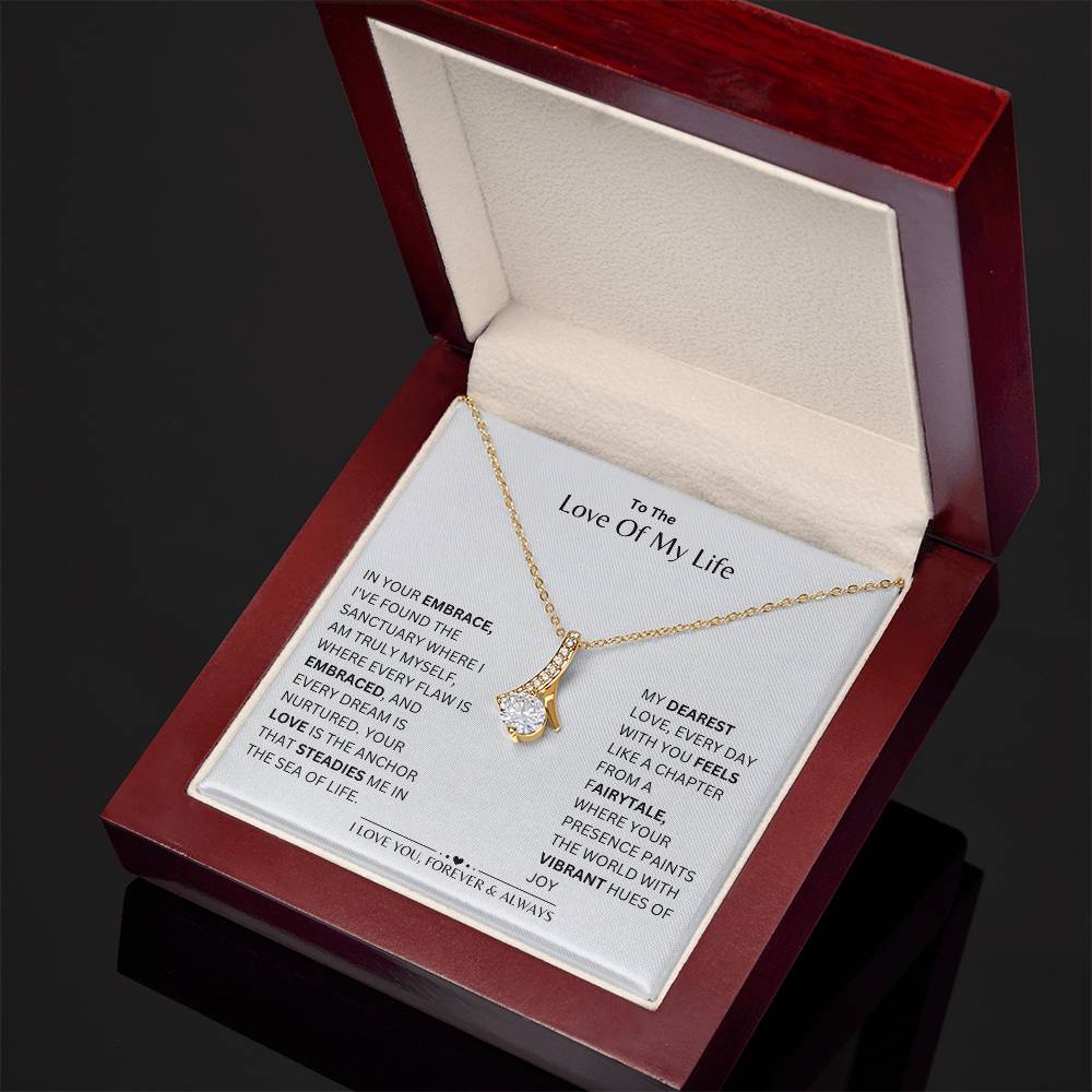 To My Girlfriend - Finding Love In Your Embrace - Alluring Love Necklace