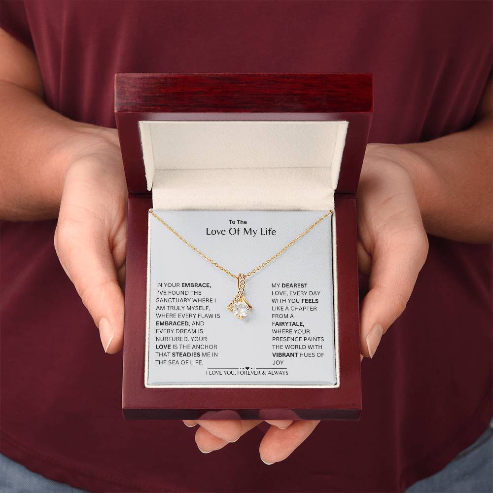 To My Girlfriend - Finding Love In Your Embrace - Alluring Love Necklace