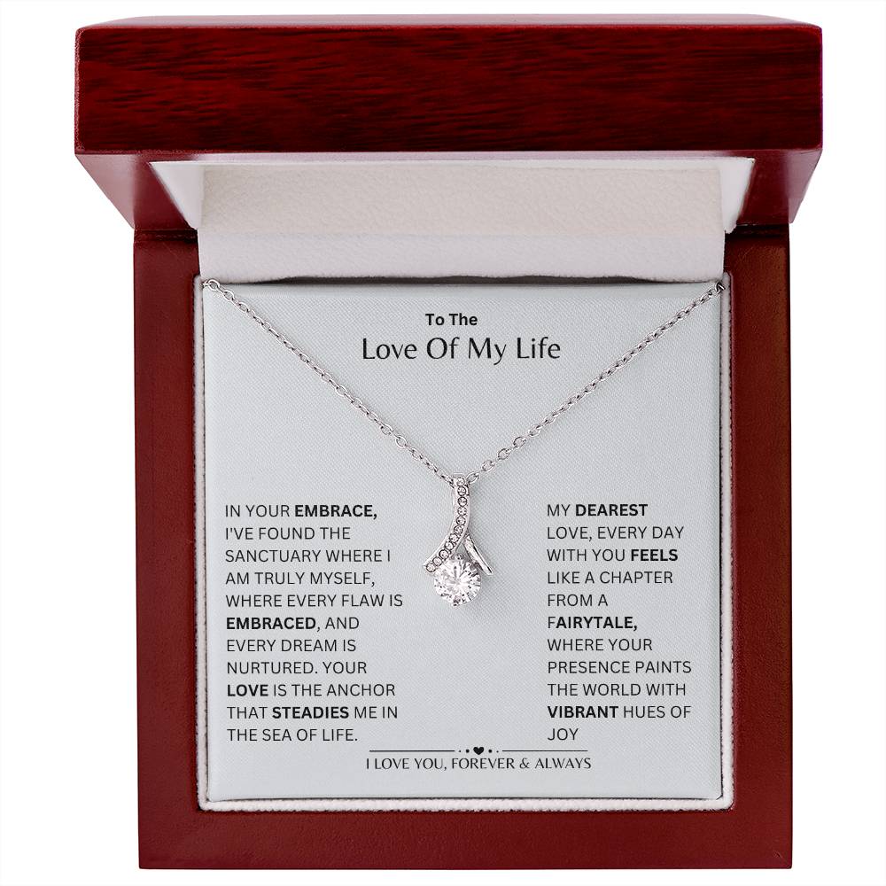 To My Girlfriend - Finding Love In Your Embrace - Alluring Love Necklace