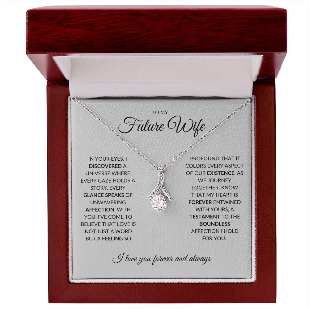 To My Future Wife - I you I find Love - Alluring Beauty Necklace