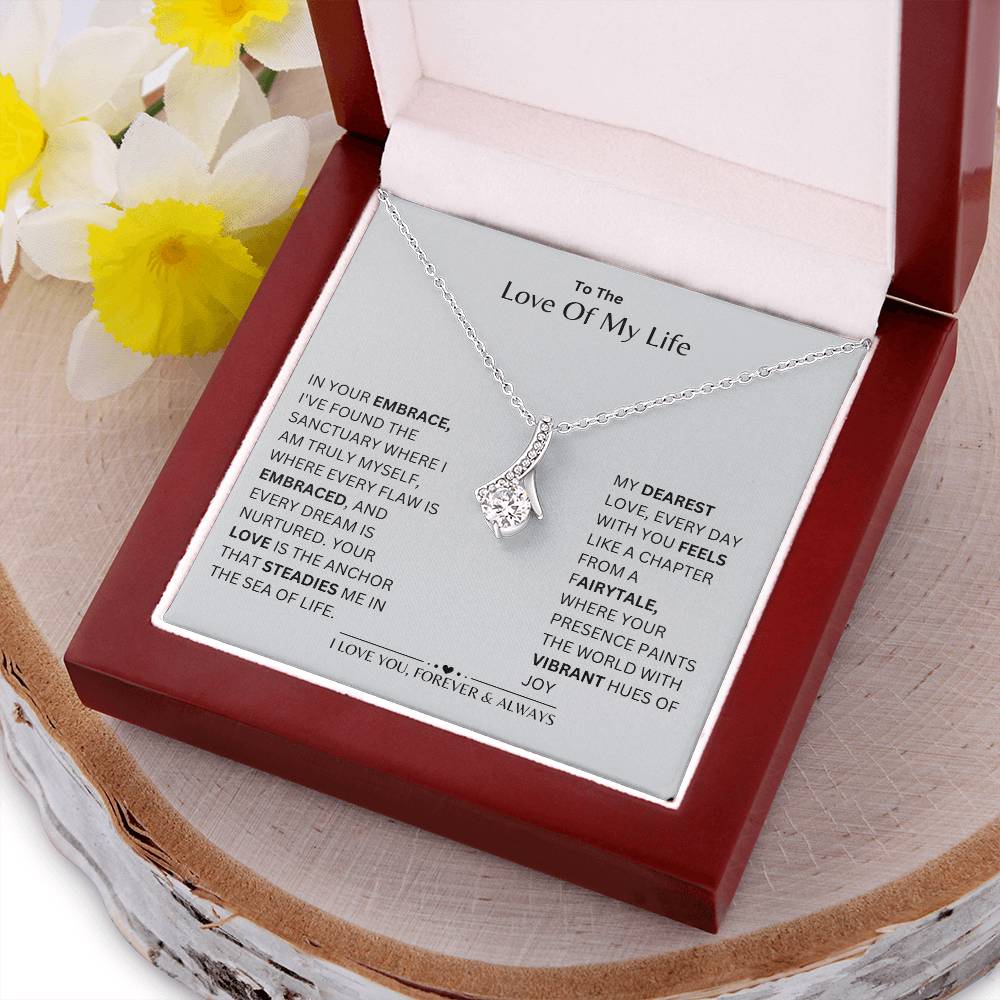 To My Girlfriend - Finding Love In Your Embrace - Alluring Love Necklace