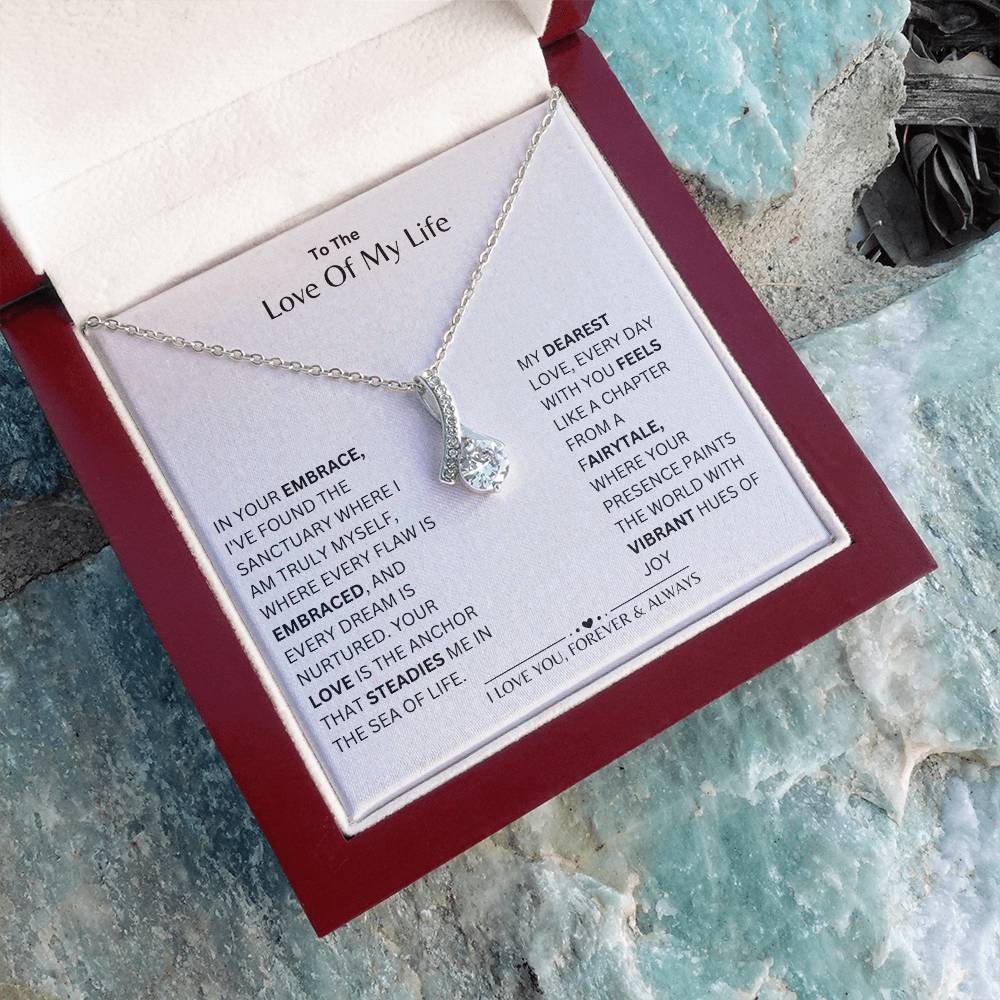 To My Girlfriend - Finding Love In Your Embrace - Alluring Love Necklace