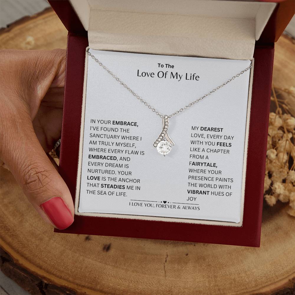 To My Girlfriend - Finding Love In Your Embrace - Alluring Love Necklace