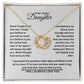 My Daughter- Far Apart - Love Knot Necklace