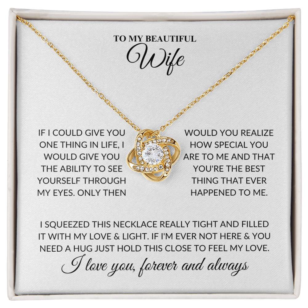 Wife - Amazing - Love Knot Necklace