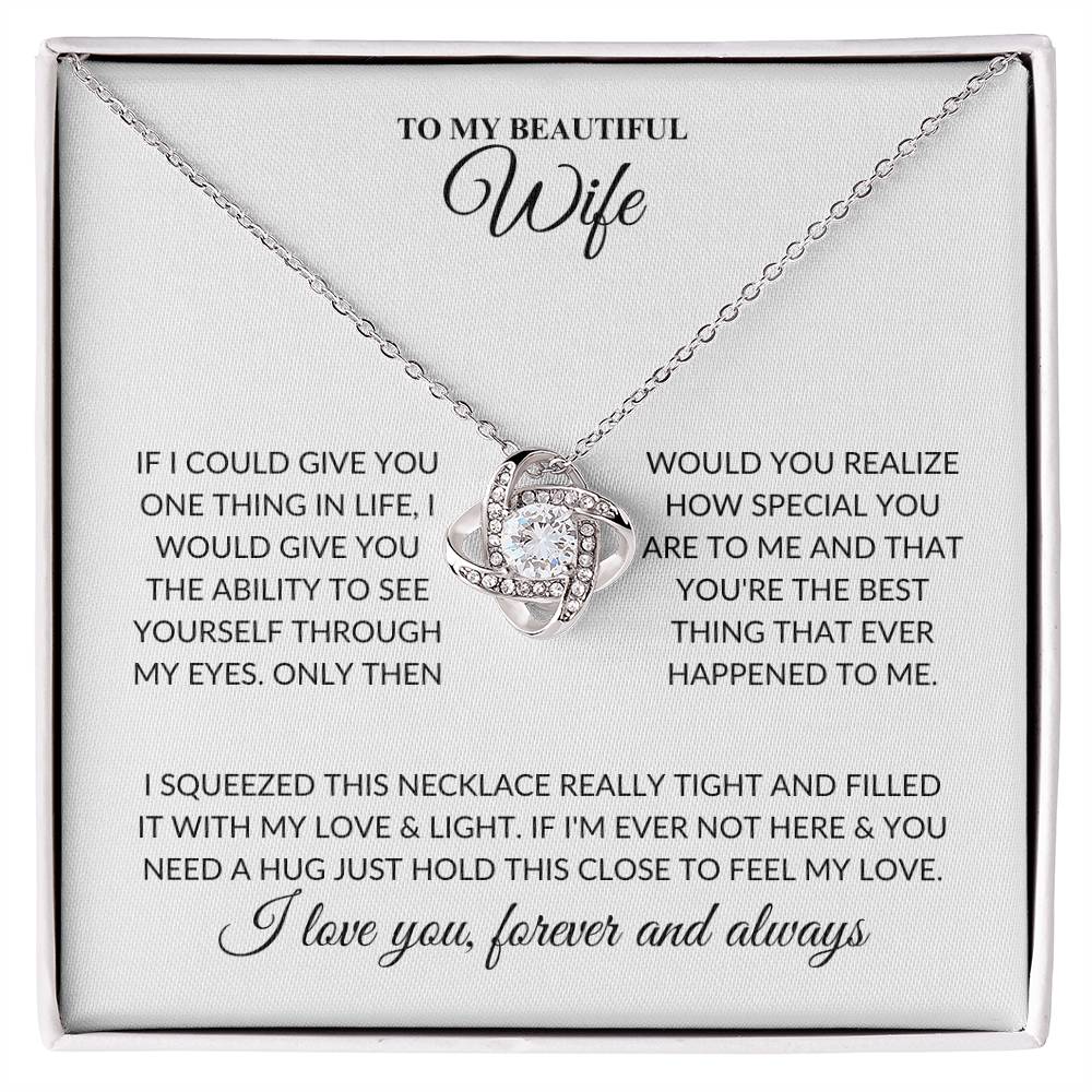 Wife - Amazing - Love Knot Necklace