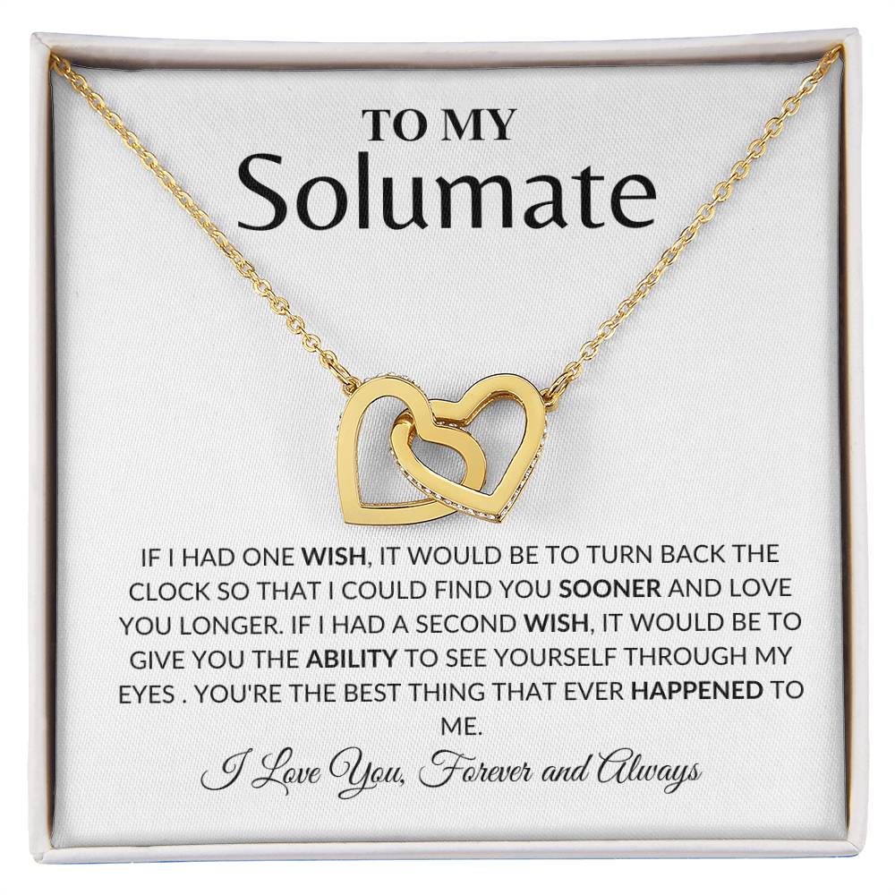 To My Girlfriend - My Love Wish is To Stand with You - Interlock Knecklace