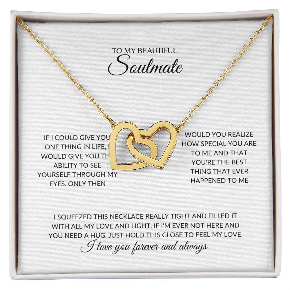 Soulmate - Everlasting love - Interlock Hearts Necklace