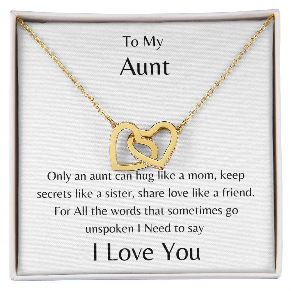 To My Aunt -Your hug is Love -Interlocking necklace