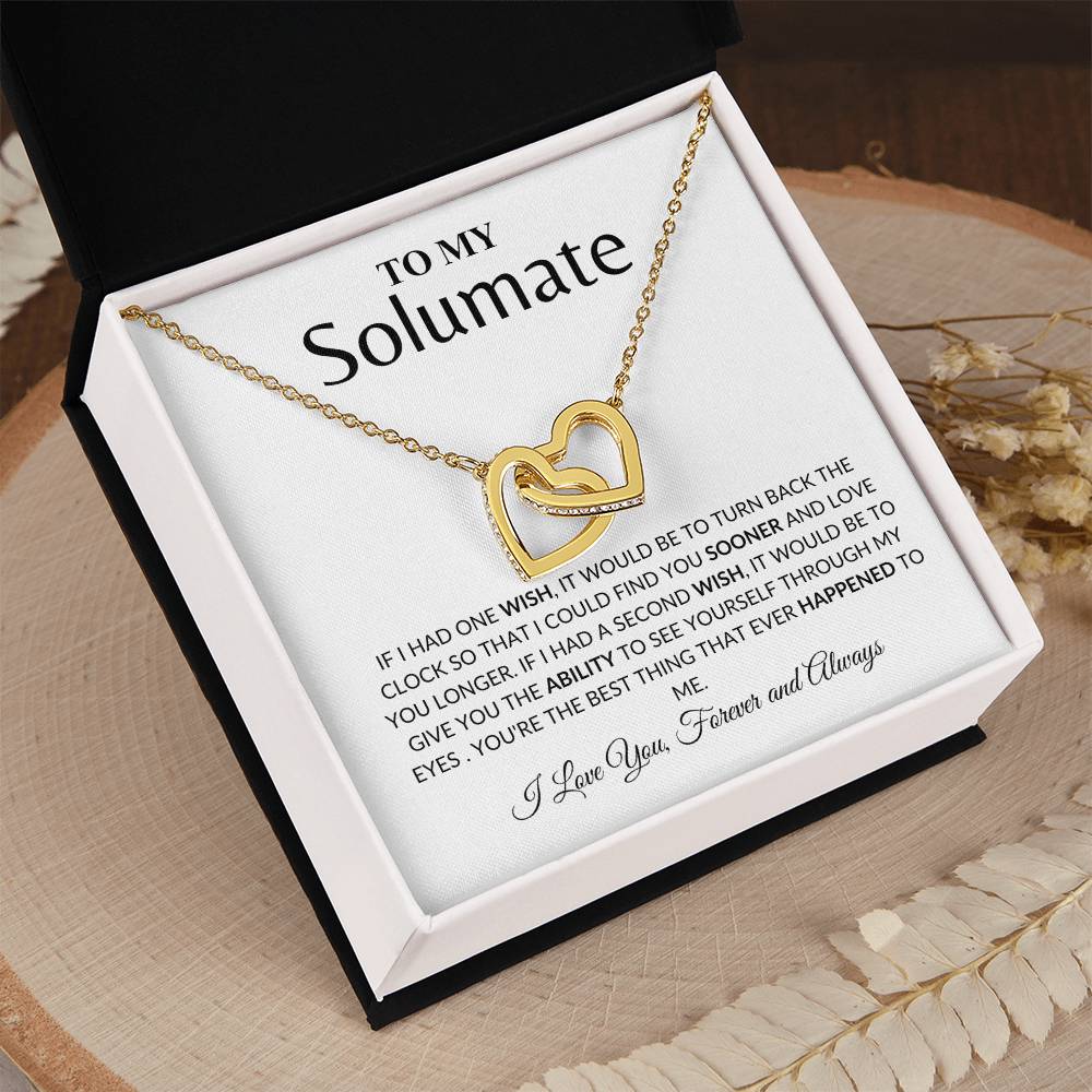 To My Girlfriend - My Love Wish is To Stand with You - Interlock Knecklace