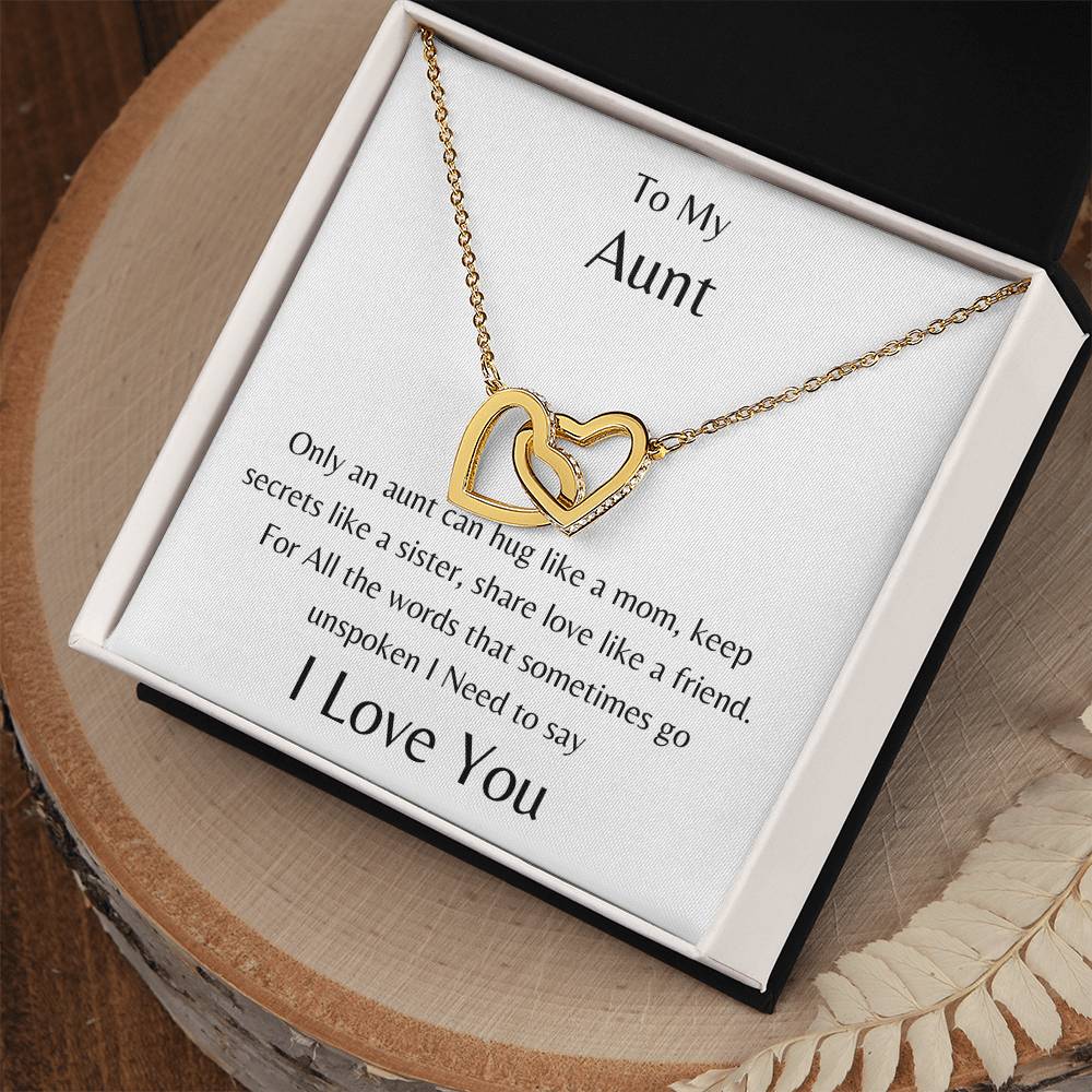 To My Aunt -Your hug is Love -Interlocking necklace