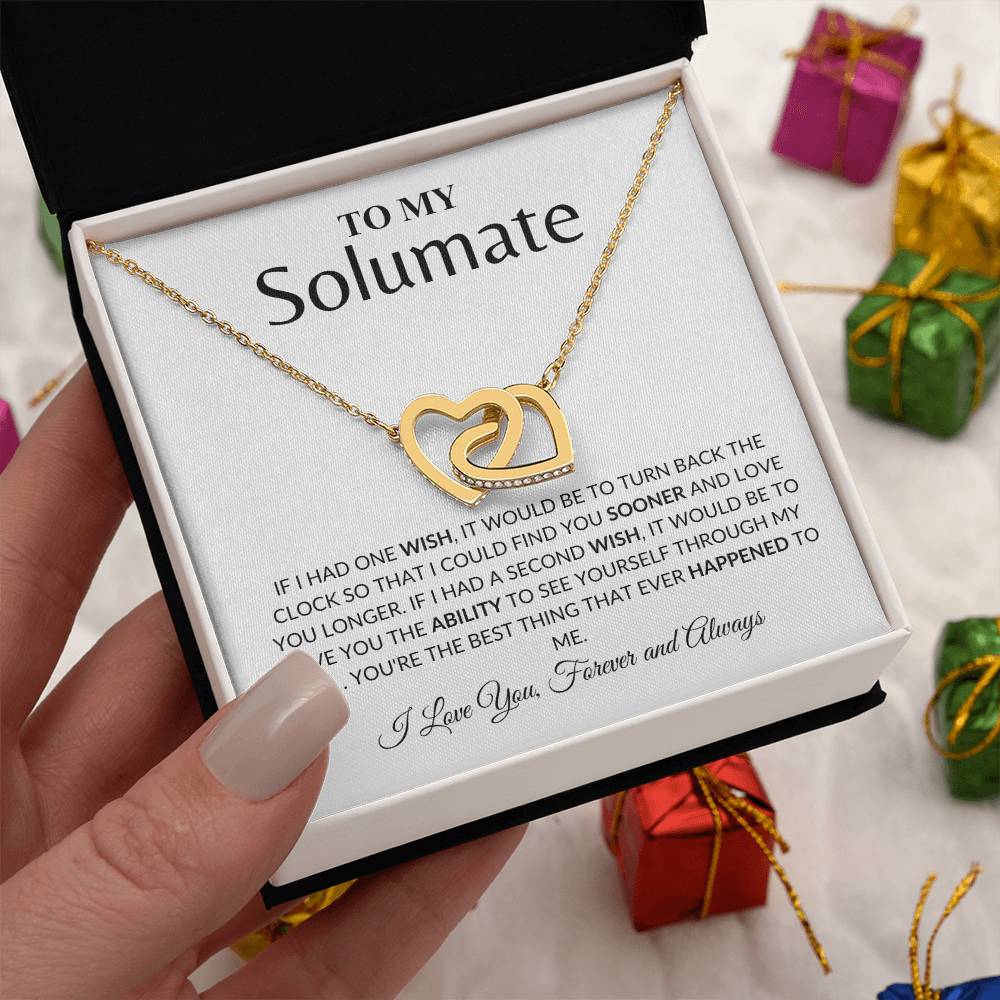 To My Girlfriend - My Love Wish is To Stand with You - Interlock Knecklace