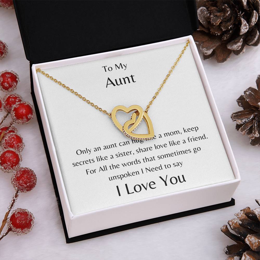 To My Aunt -Your hug is Love -Interlocking necklace