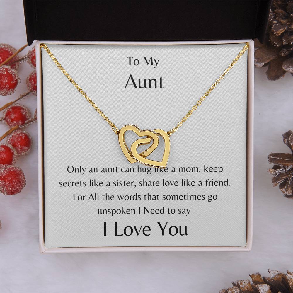 To My Aunt -Your hug is Love -Interlocking necklace