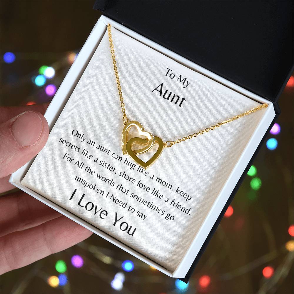 To My Aunt -Your hug is Love -Interlocking necklace