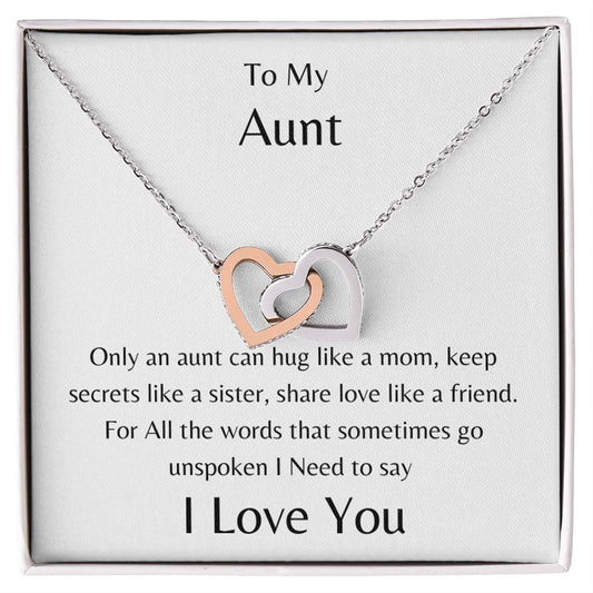 To My Aunt -Your hug is Love -Interlocking necklace