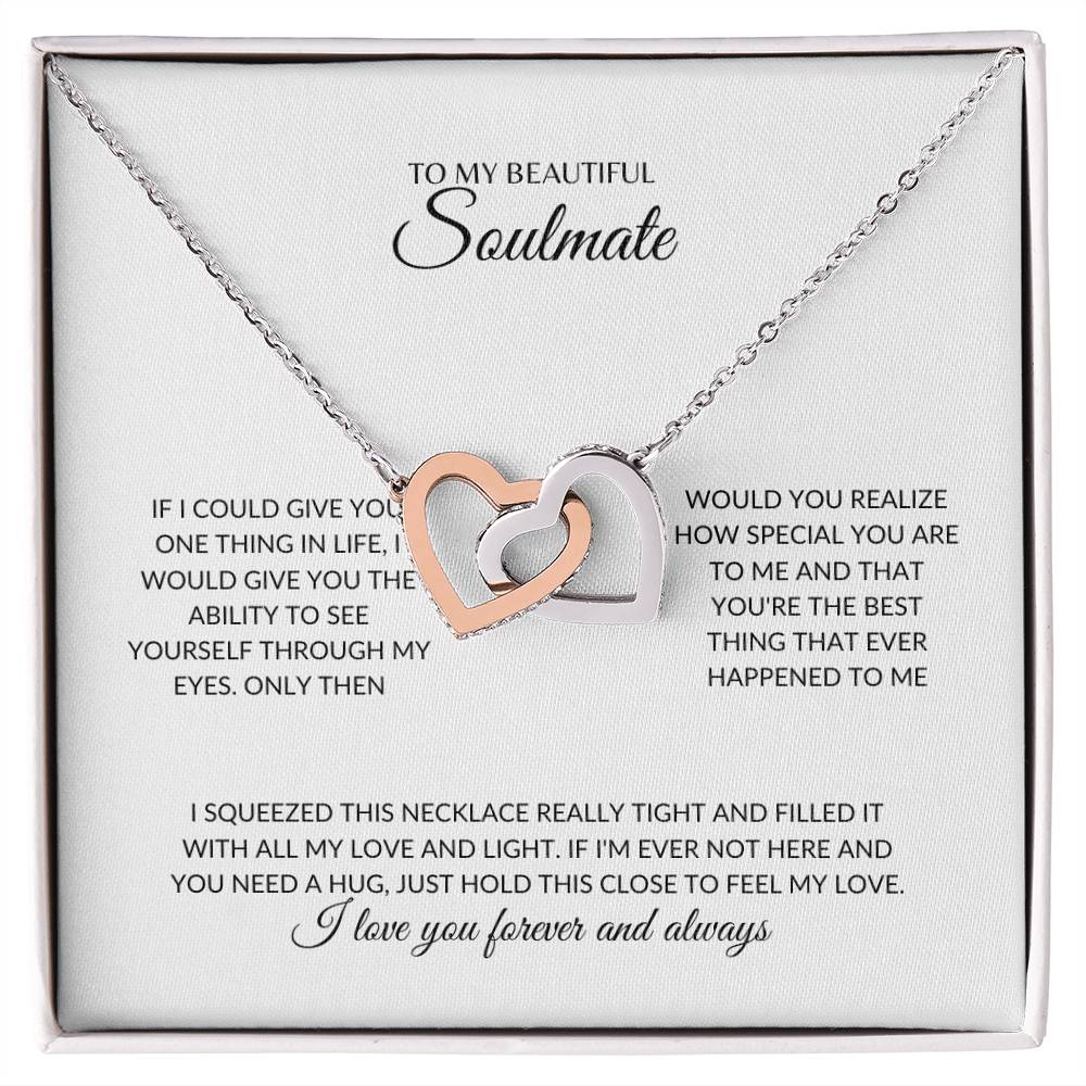 Soulmate - Everlasting love - Interlock Hearts Necklace